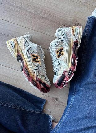 New balance 530 custom beige red 2