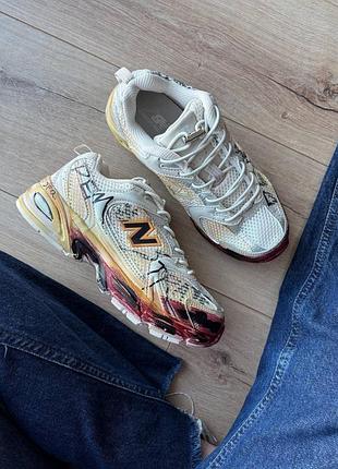 New balance 530 custom beige red 3