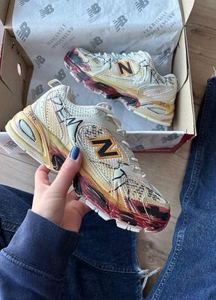 New balance 530 custom beige red 7