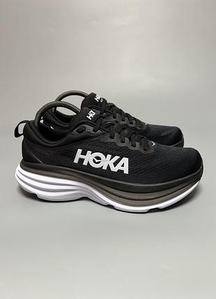 Кросівки для комфортної ходьби бігу тренувань hoka one one bondi 8 оригінал 1127952 bwht