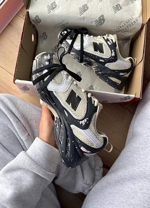 New balance 530 custom black beige silver 4