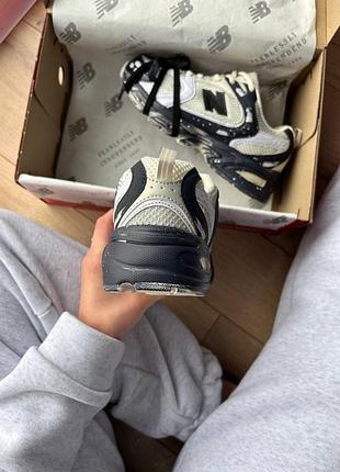 New balance 530 custom black beige silver 3
