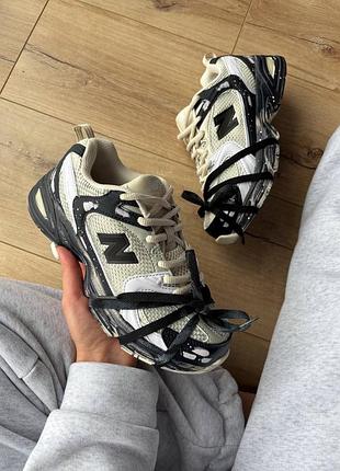 New balance 530 custom black beige silver 8
