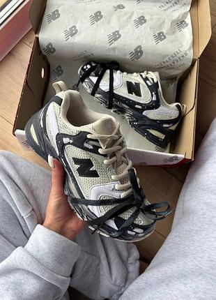New balance 530 custom black beige silver 2