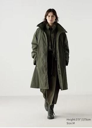 Пальто, довга куртка, парка   з капюшоном uniqlo:с, оригінал , унісекс ідеальний стан