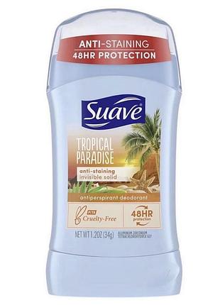 Американський дезодорант-антиперспірант suave tropical paradise,34g