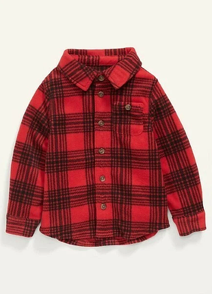 Тепла сорочка флісова з клітинку old navy
