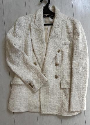 Піджак білий zara 2