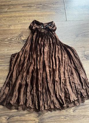 Шикарна блуза zara шоколадного кольору 🩷💕