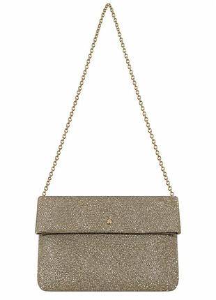 Accessorize клатч-конверт золотистого кольору з ланцюжком