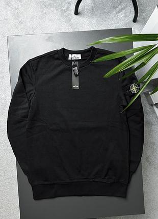 Чоловічий світшот stone island | кофта чорна / сіра | stone island