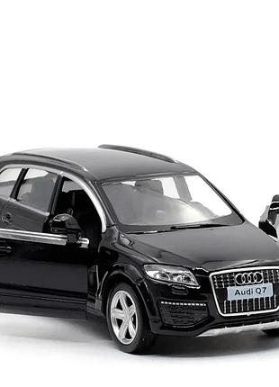 Уцінка! модель автомобіля audi q7 1:36 — чорна металева машинка позашляховик з інерційним механізмом ауді