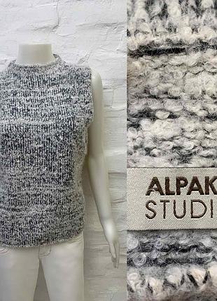 Alpaka studio peru  элегантный джедай без рукава букле baby alpaca