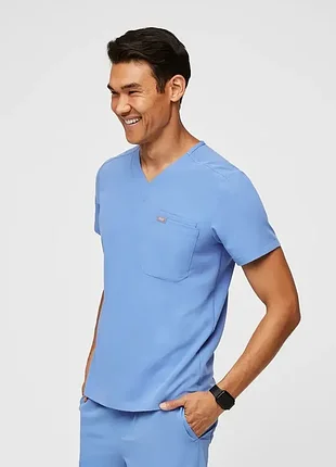 Мужская медицинская футболка figs leon two-pocket scrub top xl