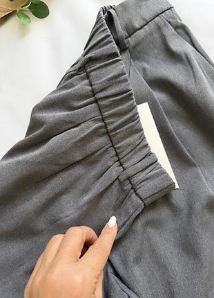 Сірі штани wide-leg stradivarius 6