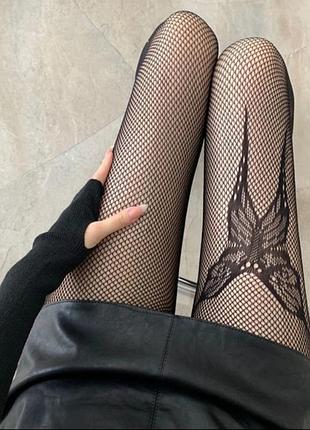 🖤 колготки черные сетка