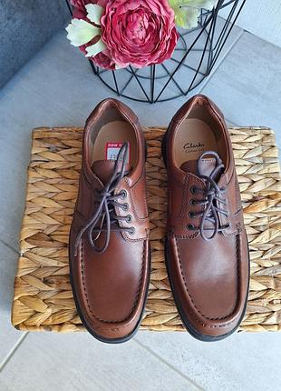 Нові чоловічі туфлі clarks натуральна шкіра 44 розмір