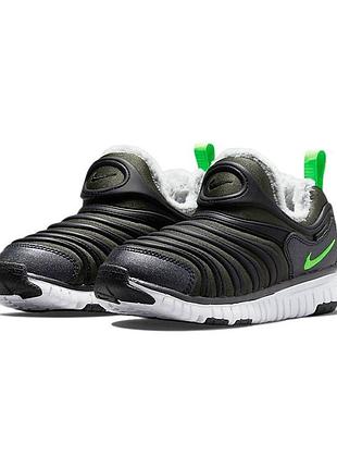 Дитячі утеплені кросівки nike dynamo free se ps «cargo khaki green strike» 30 розмір 19,5 устілка