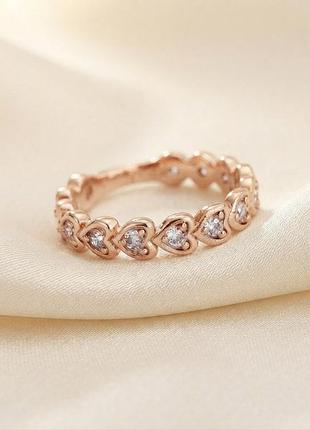Каблочка "сердечки" с камнями, медицинское золото xuping