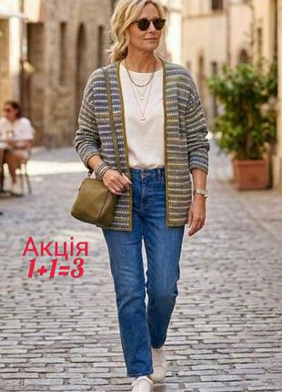 В'язанний кардиган woolovers cotton blend kimono светр кофта джемпер