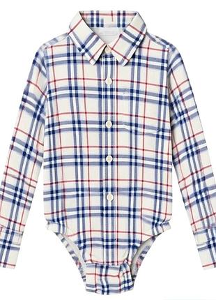 Baby gap боди-рубашка в клетку 3-6 мес, 62-68 см
