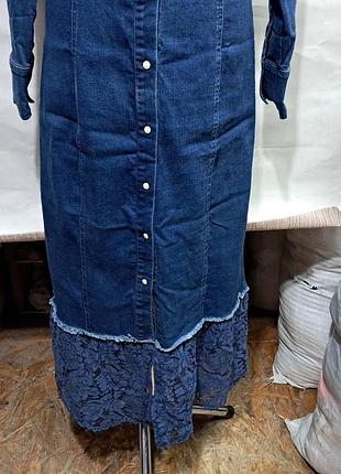 Длинное джинсовое платье 42-44размера 6