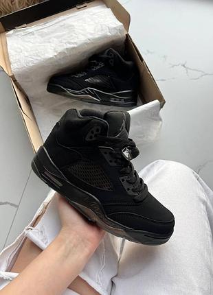 Кросівки jordan 5 black dark brown gum арт 2071