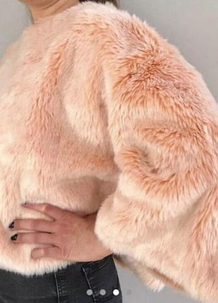 Кофта жакет свитшот zara меховая