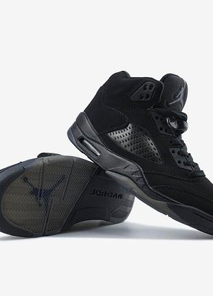 Кроссовки jordan 5 black dark brown gum арт 2071