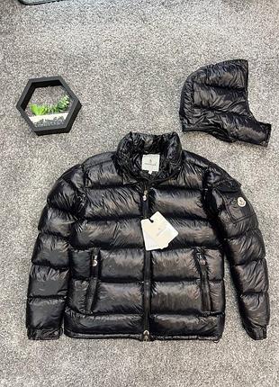 Moncler black glossy чорний зимовий пуховик монклер s m l xl xxl