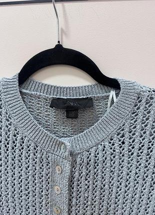 Блакитна блуза вʼязана zara 6