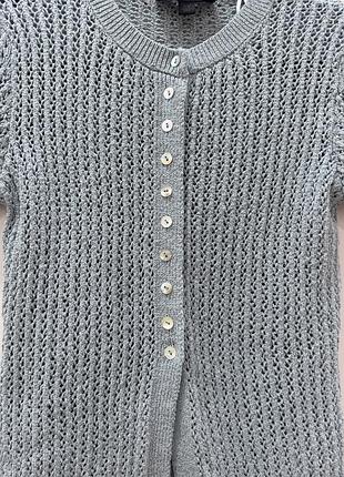 Блакитна блуза вʼязана zara 3