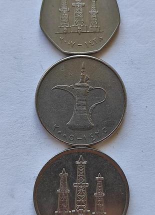 Нумизматика, набор монет оаэ  3 шт. 2