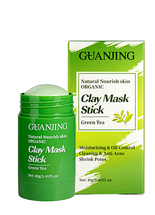 Маска стик для обличчя guanjing clay mask stick із екстрактом зеленого чаю 40 г daily skin care