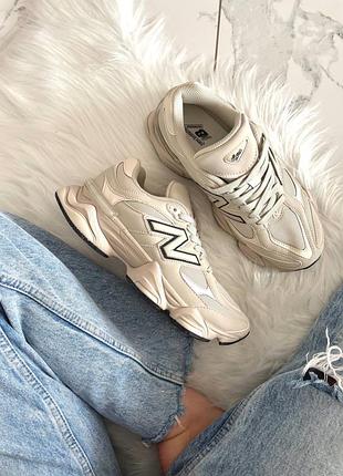 New balance 9060 beige milk leather