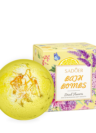 Бомбочка кулька для ванни sadoer з цитрусовим ароматом 100 г (sd93771) daily skin care