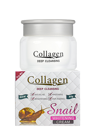 Крем для лица collagen snail deep cleaning отбеливающий 80 г daily skin care