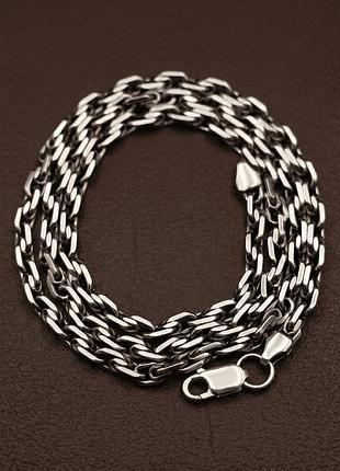Серебряная цепь якорный бит (1018) 4