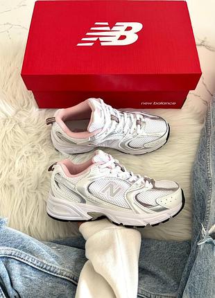 New balance 530 white silver pink v2