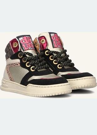 Кожаные сникерсы для девочки develab hoge sneakers