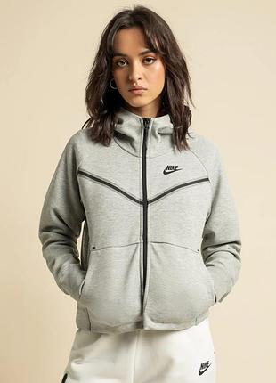Сіра кофта nike tech fleece оригінал зіпка худі 6