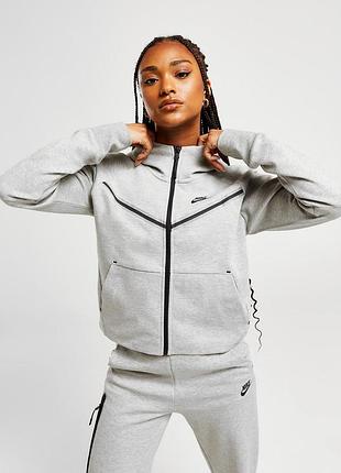 Сіра кофта nike tech fleece оригінал зіпка худі 7