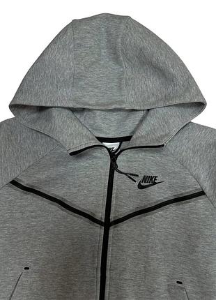 Сіра кофта nike tech fleece оригінал зіпка худі 9