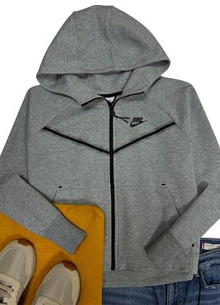 Сіра кофта nike tech fleece оригінал зіпка худі 8