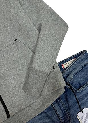 Сіра кофта nike tech fleece оригінал зіпка худі 10