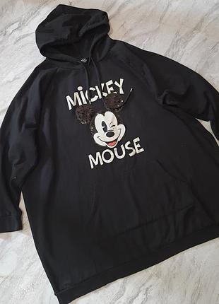 Disney женская толстовка, туника-платье большого размера