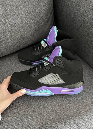 Кросівки jordan 5 black grape арт 2029