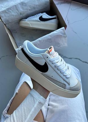 Nike blazer low platform white