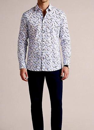 Премиальная мужская рубашка ted baker с изысканным цветочным принтом