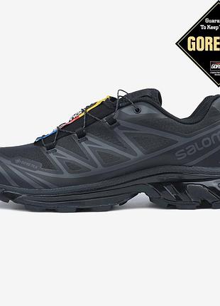 Кроссовки salomon xt-6 adv dover triple black gore-tex 💧 влагозащита 💧 арт 19001